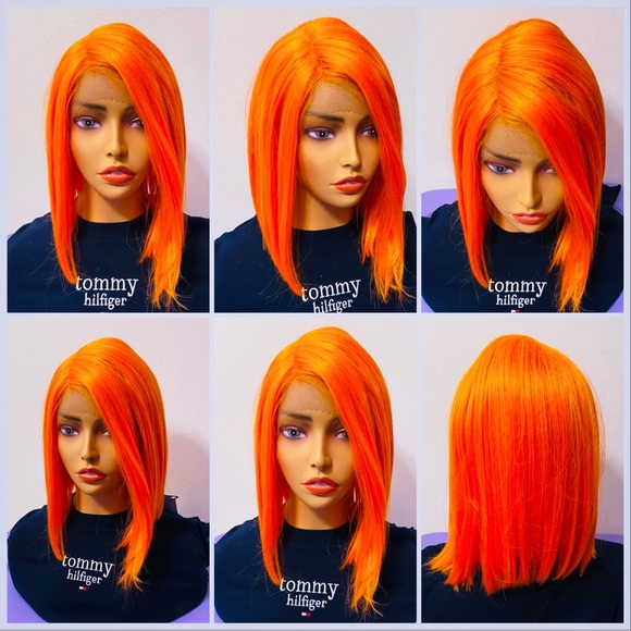 Neontongerine lace wig - Picture 2 of 2